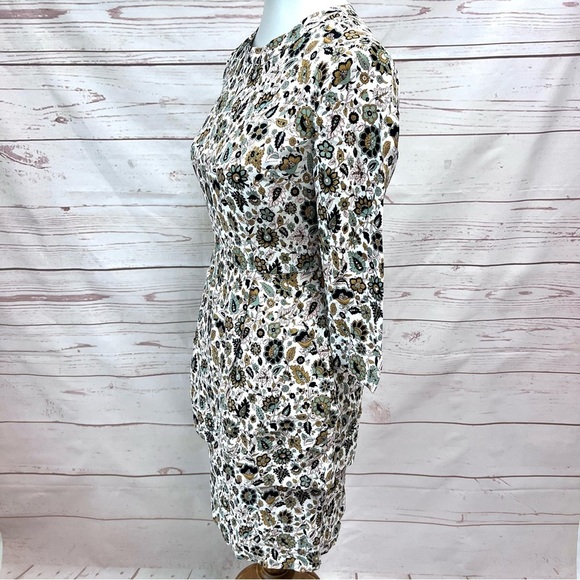 A.L.C. Silk Floral Paisley Tordi Long Sleeve Peplum Pocket Dress - Picture 10 of 11